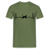 Katzen Liebhaber Shirt Katze EKG Herzschlag T-Shirt - Militärgrün