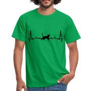 Katzen Liebhaber Shirt Katze EKG Herzschlag T-Shirt - Kelly Green