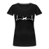 Katzen Liebhaber Shirt Katze EKG Herzschlag Frauen Premium T-Shirt - Schwarz