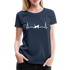 Katzen Liebhaber Shirt Katze EKG Herzschlag Frauen Premium T-Shirt - Navy