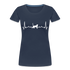 Katzen Liebhaber Shirt Katze EKG Herzschlag Frauen Premium T-Shirt - Navy