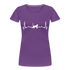 Katzen Liebhaber Shirt Katze EKG Herzschlag Frauen Premium T-Shirt - Lila