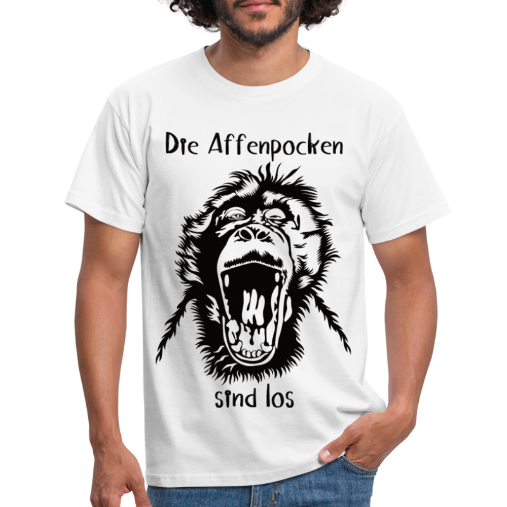 Affenpocken Shirt die Affenpocken sind los Lustiges Sarkasmus T-Shirt - Weiß