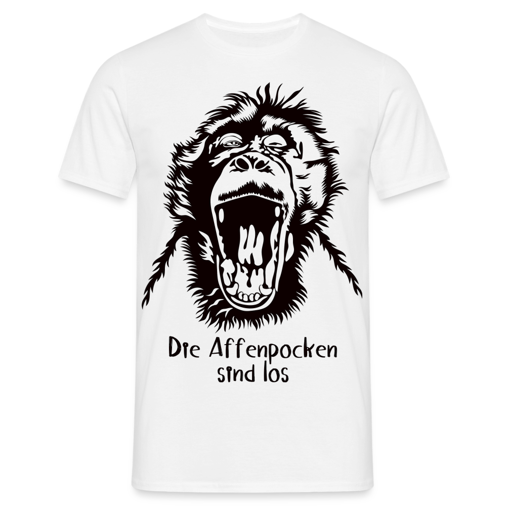 Affenpocken Shirt die Affenpocken sind los Lustiges Sarkasmus T-Shirt - Weiß