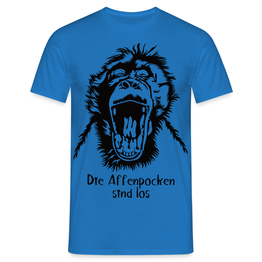 Affenpocken Shirt die Affenpocken sind los Lustiges Sarkasmus T-Shirt - Royalblau