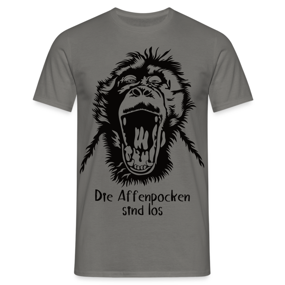 Affenpocken Shirt die Affenpocken sind los Lustiges Sarkasmus T-Shirt - Graphit