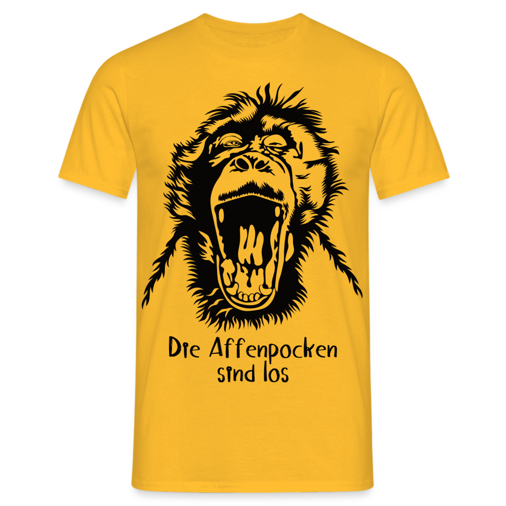 Affenpocken Shirt die Affenpocken sind los Lustiges Sarkasmus T-Shirt - Gelb
