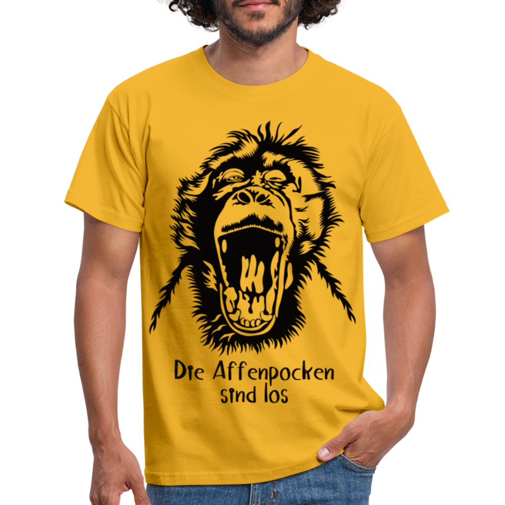 Affenpocken Shirt die Affenpocken sind los Lustiges Sarkasmus T-Shirt - Gelb
