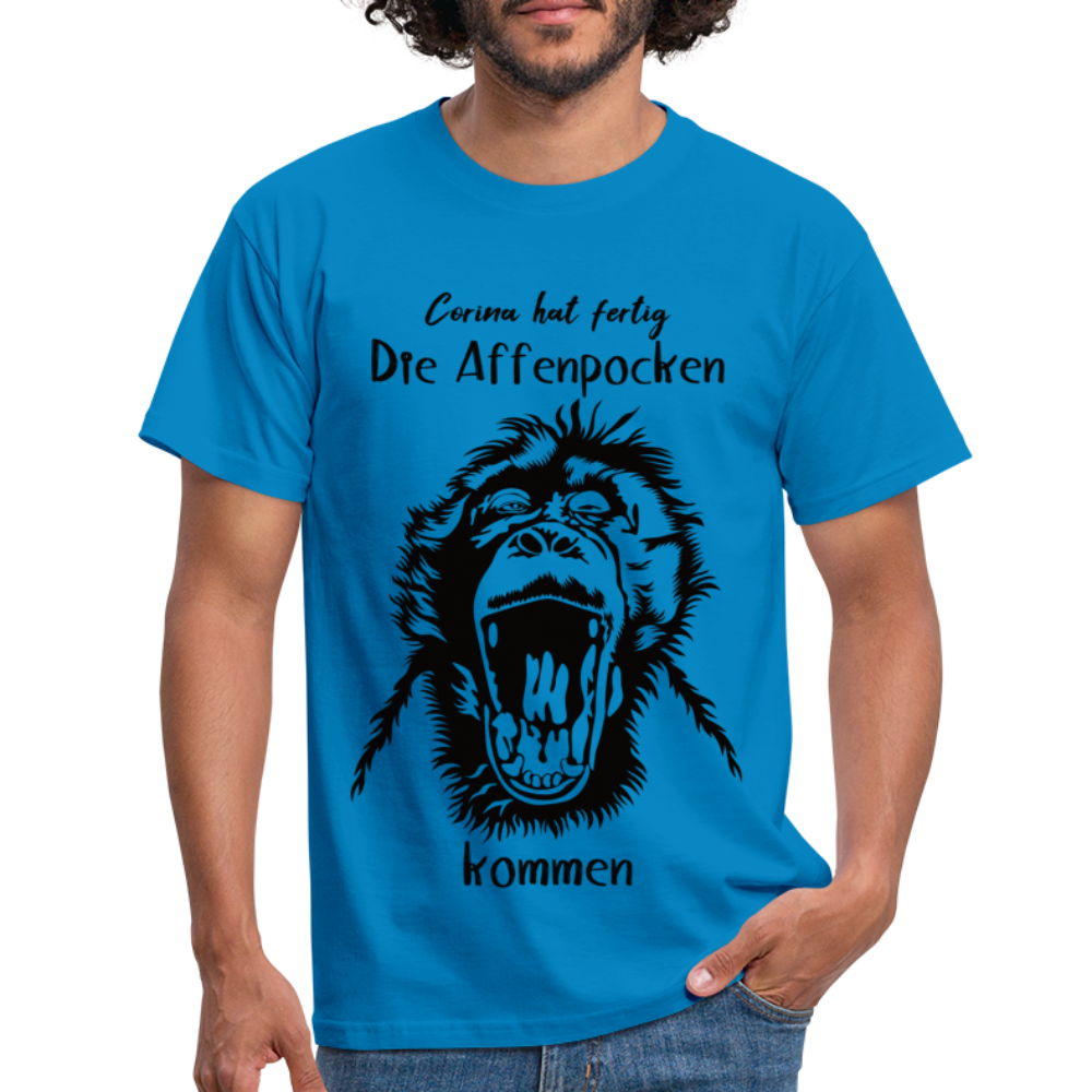 Affenpocken Shirt Corina hat fertig die Affenpocken kommen Lustiges Sarkasmus T-Shirt - Royalblau