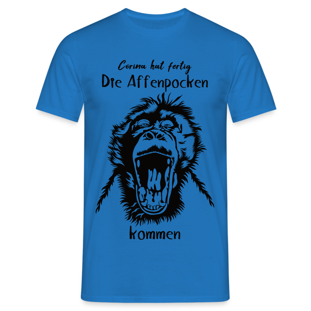 Affenpocken Shirt Corina hat fertig die Affenpocken kommen Lustiges Sarkasmus T-Shirt - Royalblau