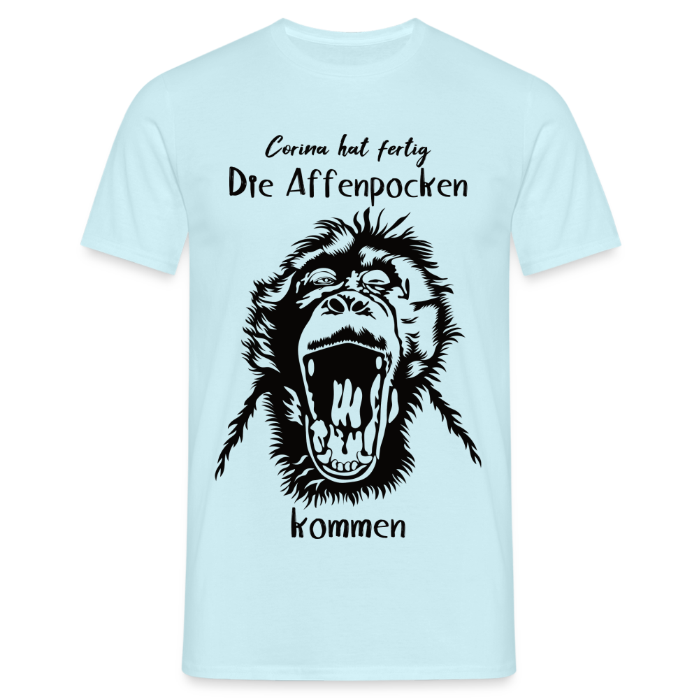 Affenpocken Shirt Corina hat fertig die Affenpocken kommen Lustiges Sarkasmus T-Shirt - Sky