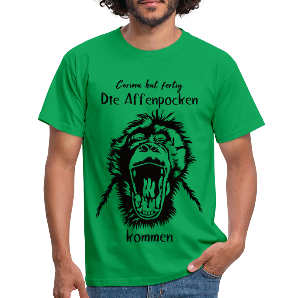 Affenpocken Shirt Corina hat fertig die Affenpocken kommen Lustiges Sarkasmus T-Shirt - Kelly Green