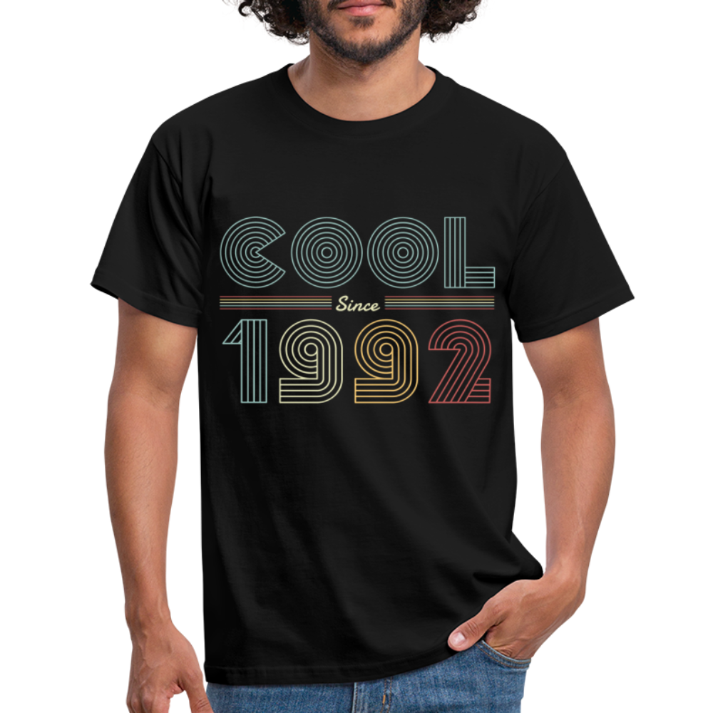 Geburtstags Shirt 1992 Retro Cool since 1992 Geschenk T-Shirt - Schwarz