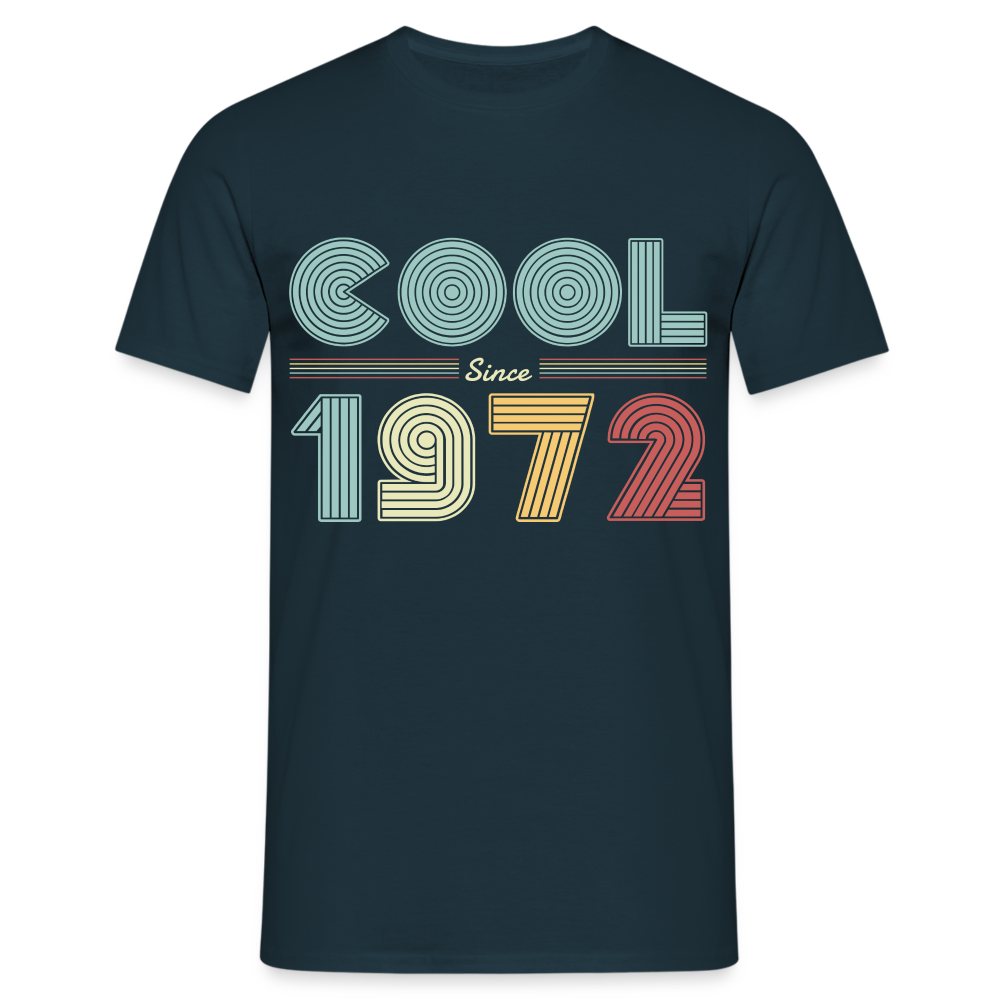 Geburtstags Shirt 1972 Retro Cool since 1972 Geschenk T-Shirt - Navy