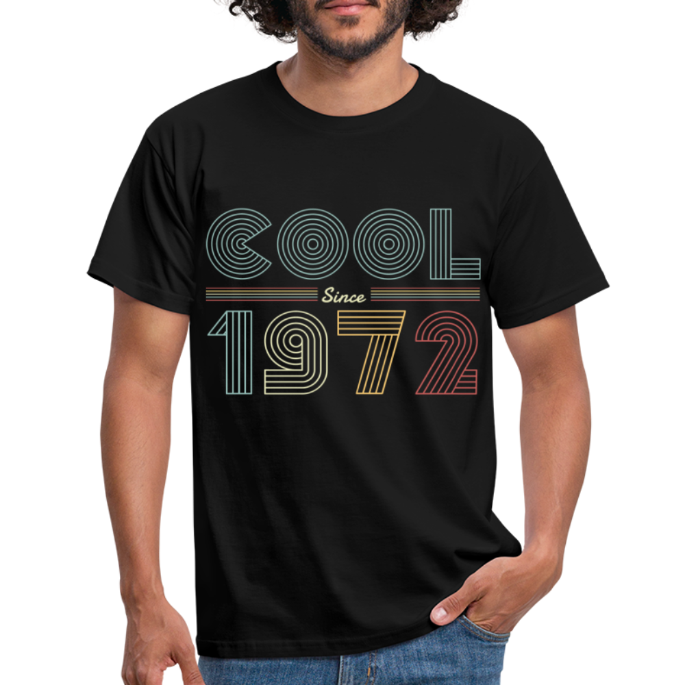 Geburtstags Shirt 1972 Retro Cool since 1972 Geschenk T-Shirt - Schwarz