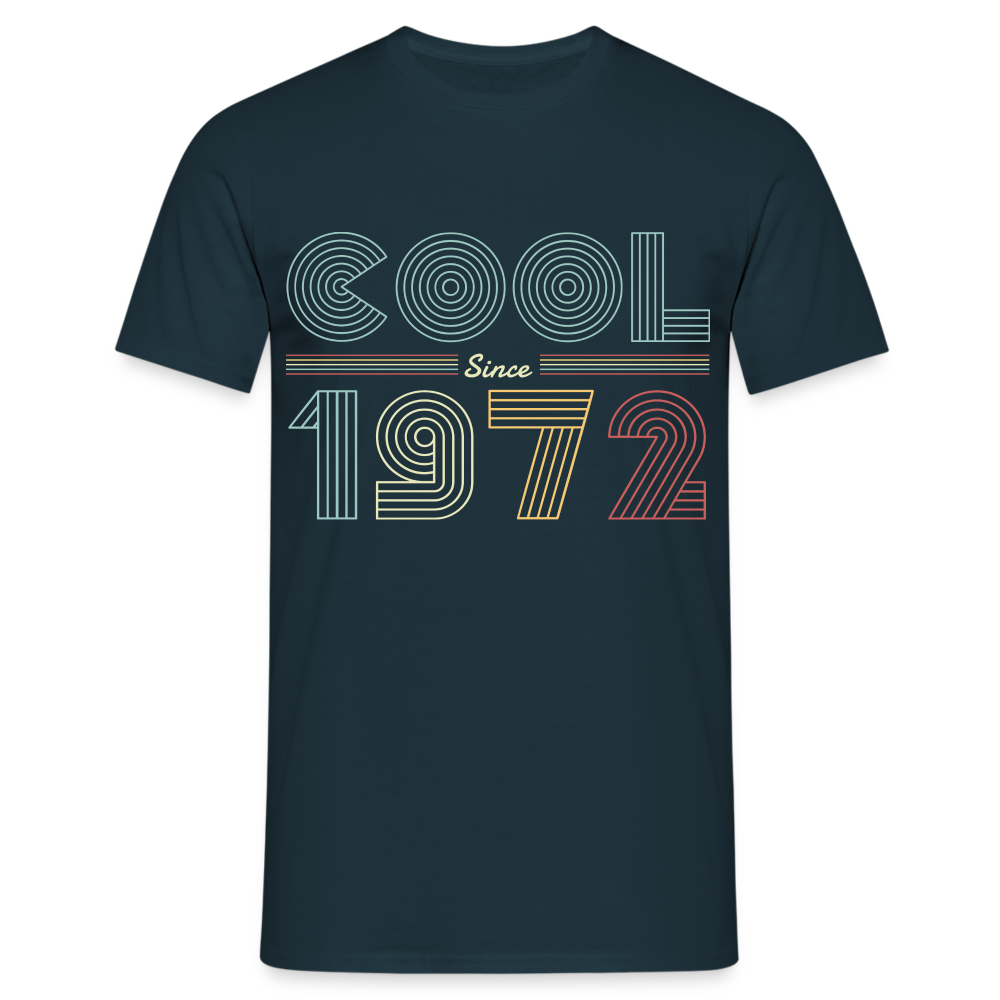 Geburtstags Shirt 1972 Retro Cool since 1972 Geschenk T-Shirt - Navy