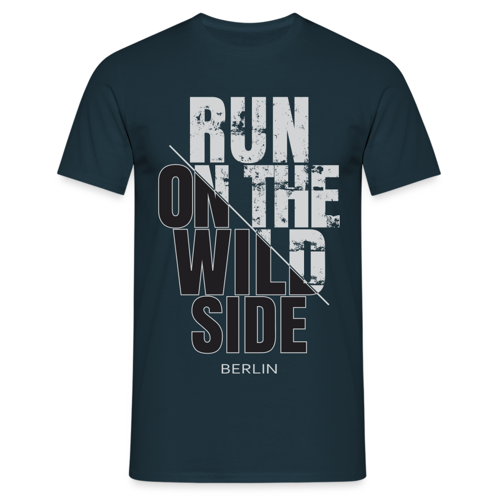 Berlin Shirt Berliner Run on the wild Side Lustiges Berlin T-Shirt - Navy