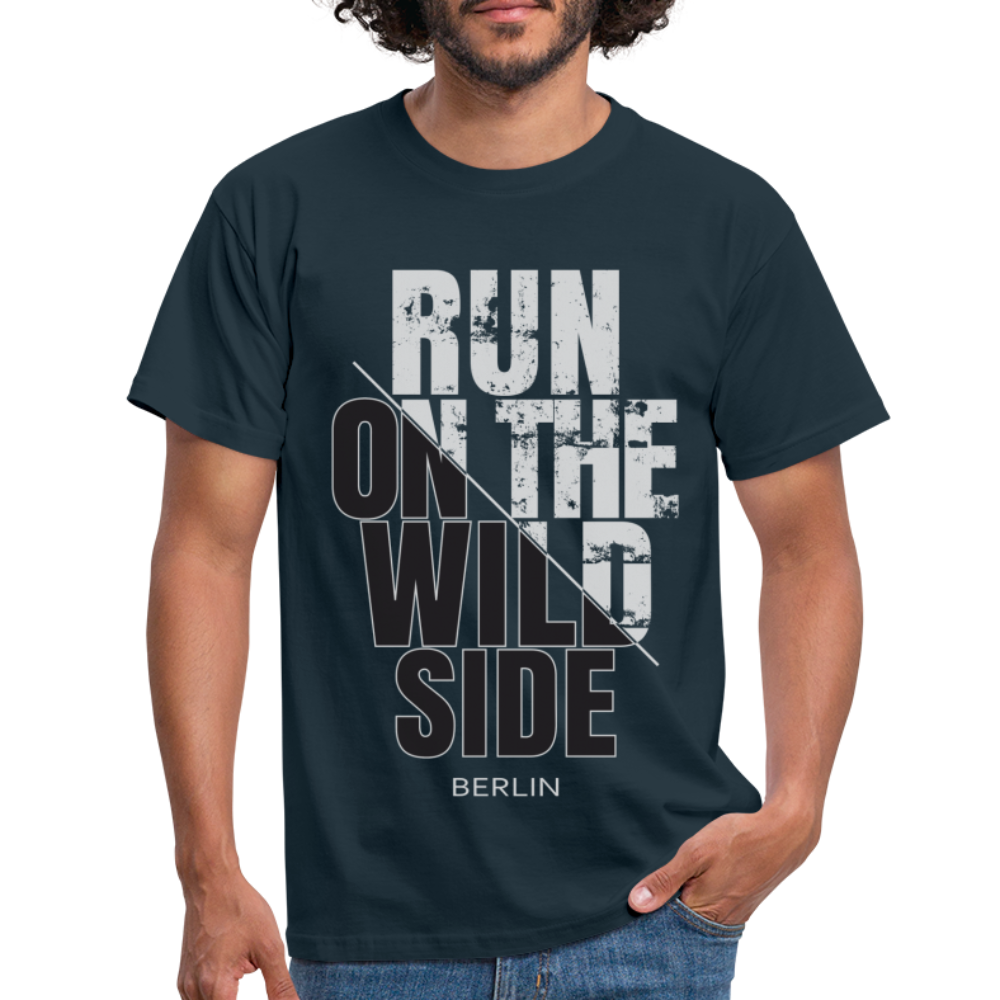 Berlin Shirt Berliner Run on the wild Side Lustiges Berlin T-Shirt - Navy