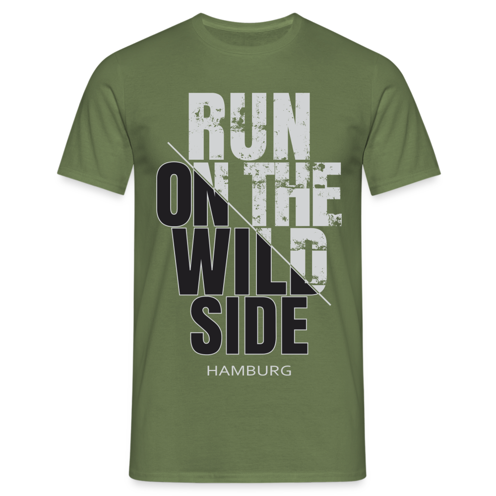Hamburg Shirt Hamburger Run on the wild Side Lustiges Hamburg T-Shirt - Militärgrün