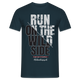 Hohenleipisch Shirt Run on the wild side Lustiges T-Shirt - Navy