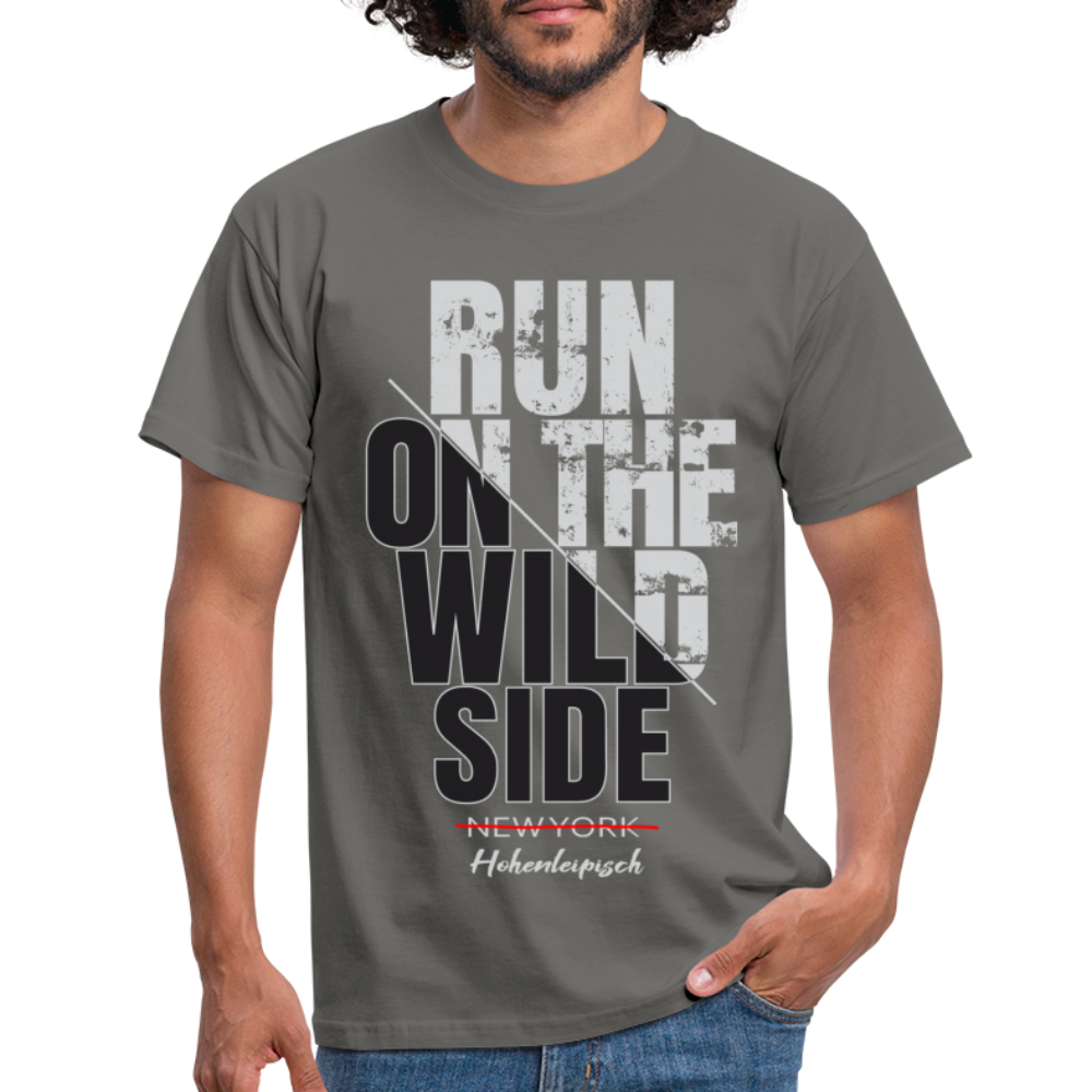 Hohenleipisch Shirt Run on the wild side Lustiges T-Shirt - Graphit