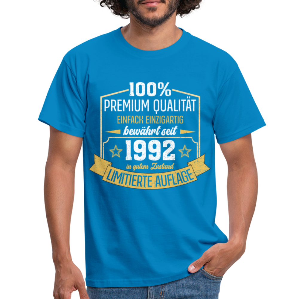 1992 Geburtstags Shirt Limitierte Auflage Jahrgang 1992 Geschenk T-Shirt - Royalblau