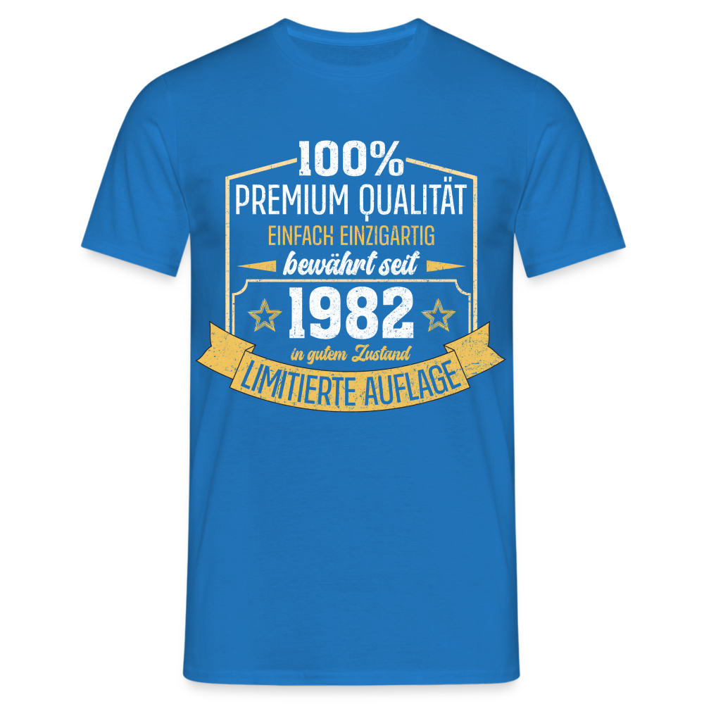 1982 Geburtstags Shirt Limitierte Auflage Jahrgang 1982 Geschenk T-Shirt - Royalblau