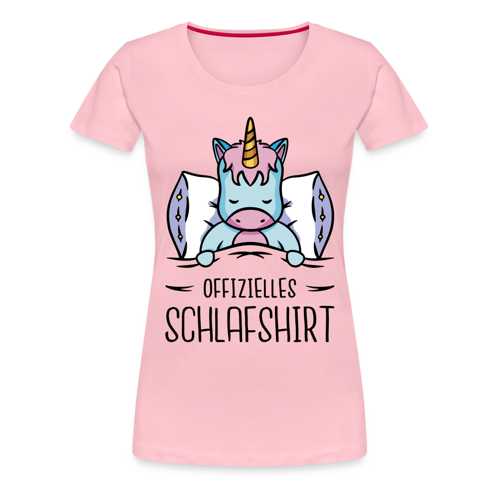 Einhorn offizielles Schlafshirt Lustiges Premium T-Shirt - Hellrosa