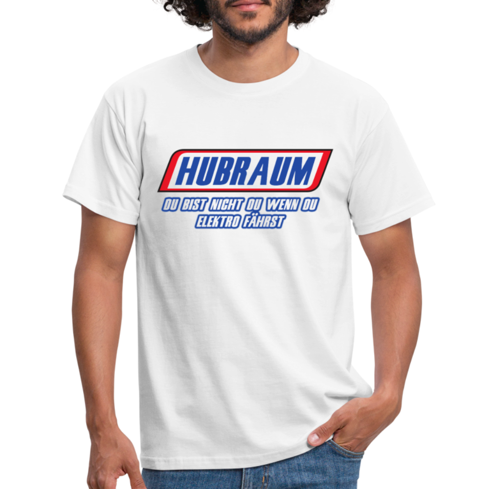 Mechaniker Mechatroniker Shirt Hubraum du bist nicht du wenn du Elektro fährst T-Shirt - Weiß