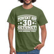 30. Geburtstags Shirt Perfekt auf 30 getunet Original Teile Geschenk T-Shirt - Militärgrün