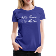 Lustiges Shirt Mathelehrerin Geschenk 95% Humor 6% Mathe Witziges Damen T-Shirt - Königsblau