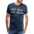 Lustiges Shirt Mathelehrer Geschenk 95% Humor 6% Mathe Witziges Premium T-Shirt - Navy