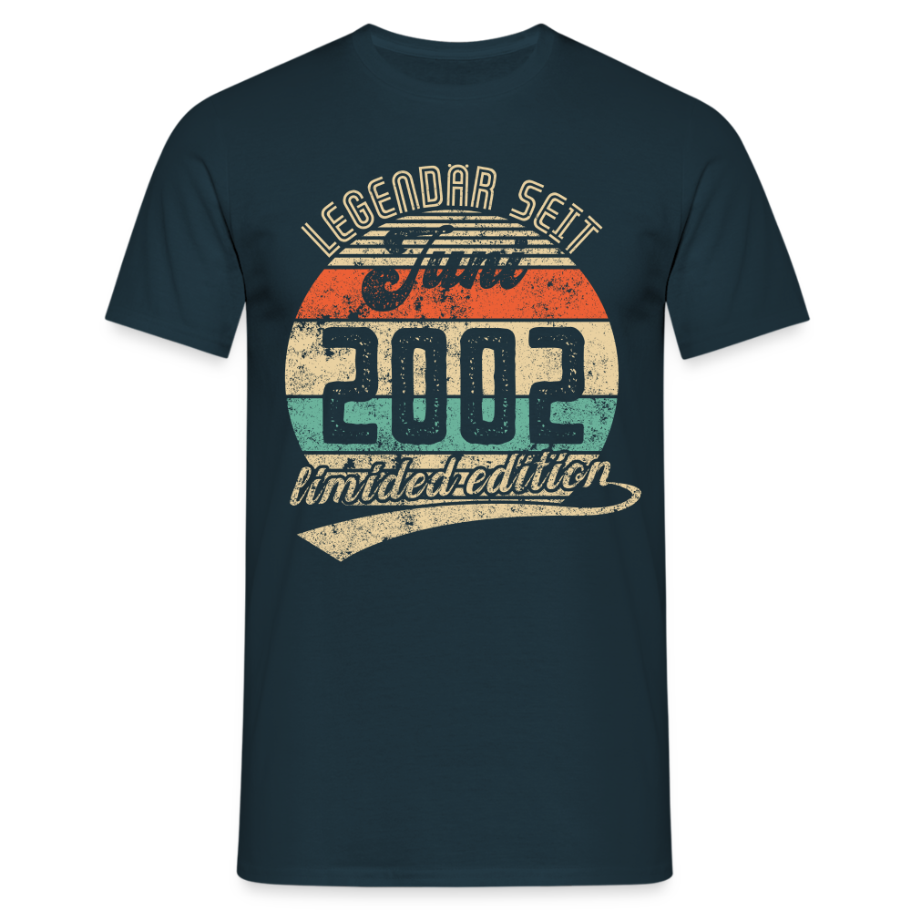20. Geburtstags Shirt Legendär seit JUNI 2002 Geschenkidee Geschenk T-Shirt - Navy
