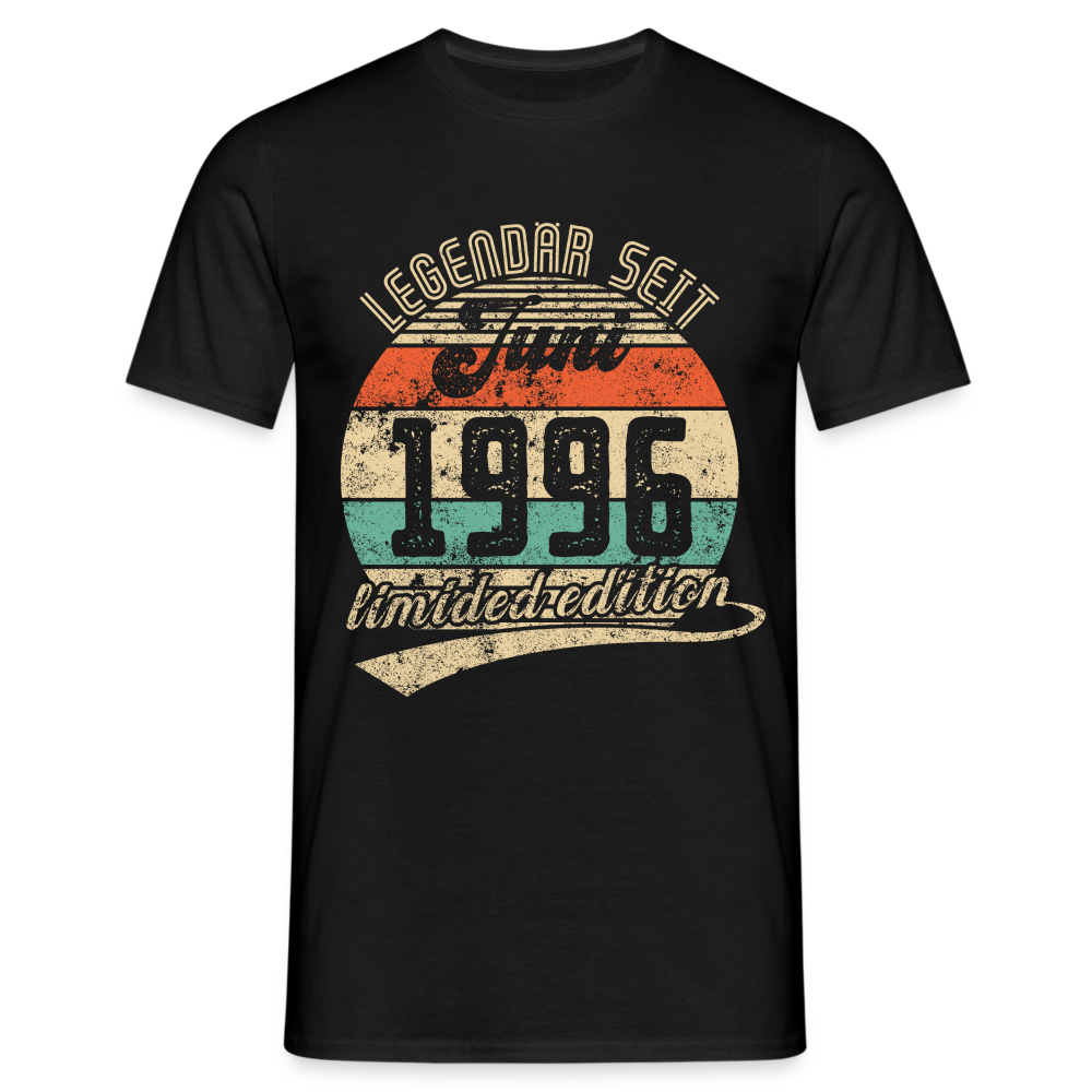 1996 Geburtstags Shirt Legendär seit JUNI 1996 Geschenkidee Geschenk T-Shirt - Schwarz