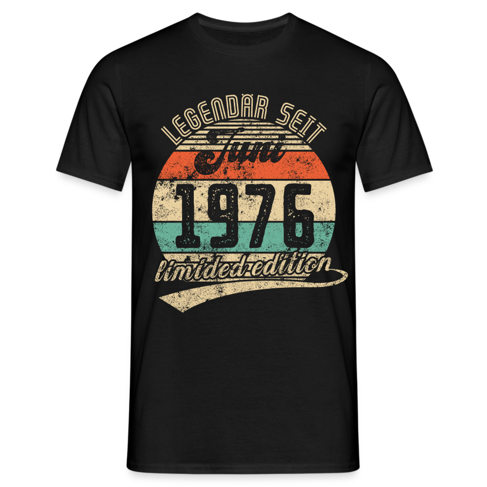 1976 Geburtstags Shirt Legendär seit JUNI 1976 Geschenkidee Geschenk T-Shirt - Schwarz