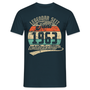 1963 Geburtstags Shirt Legendär seit JUNI 1963 Geschenkidee Geschenk T-Shirt - Navy