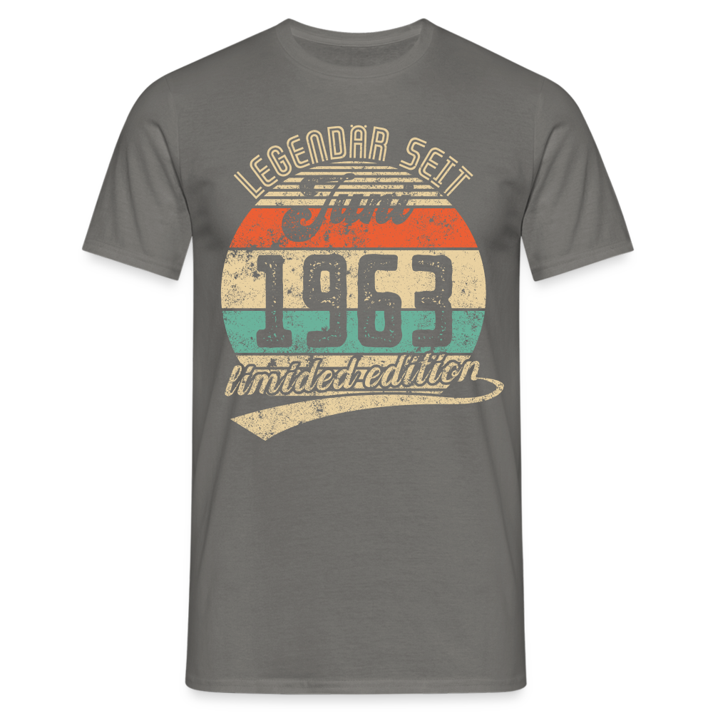 1963 Geburtstags Shirt Legendär seit JUNI 1963 Geschenkidee Geschenk T-Shirt - Graphit