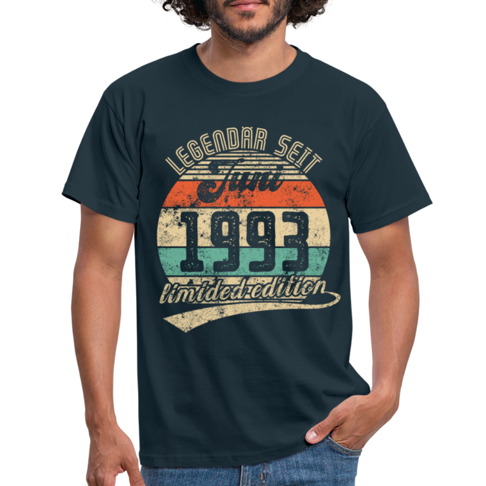 1993 Geburtstags Shirt Legendär seit JUNI 1993 Geschenkidee Geschenk T-Shirt - Navy