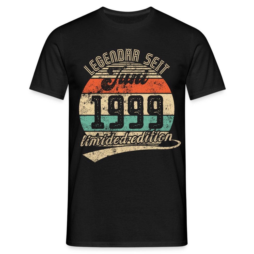 1999 Geburtstags Shirt Legendär seit JUNI 1999 Geschenkidee Geschenk T-Shirt - Schwarz