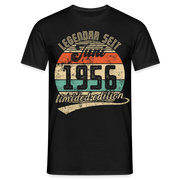 1956 Geburtstags Shirt Legendär seit JUNI 1956 Geschenkidee Geschenk T-Shirt - Schwarz