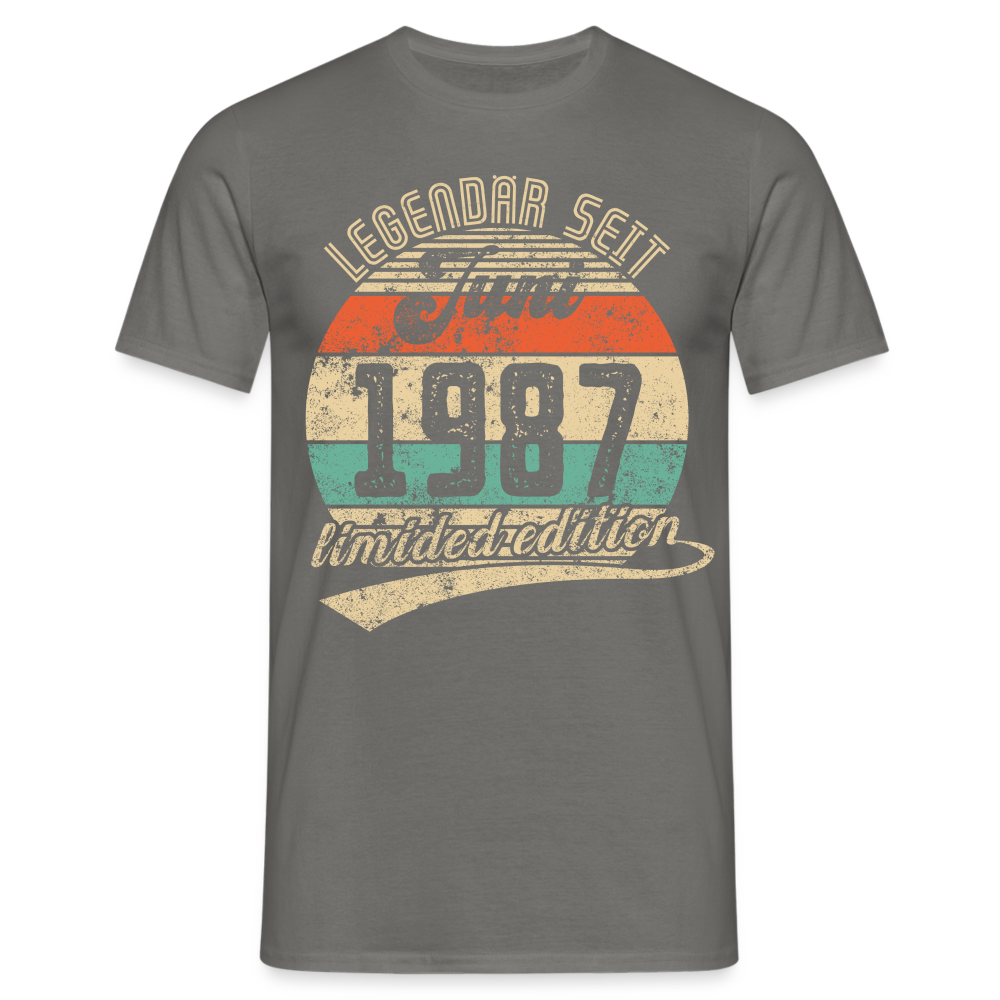 1987 Geburtstags Shirt Legendär seit JUNI 1987 Geschenkidee Geschenk T-Shirt - Graphit