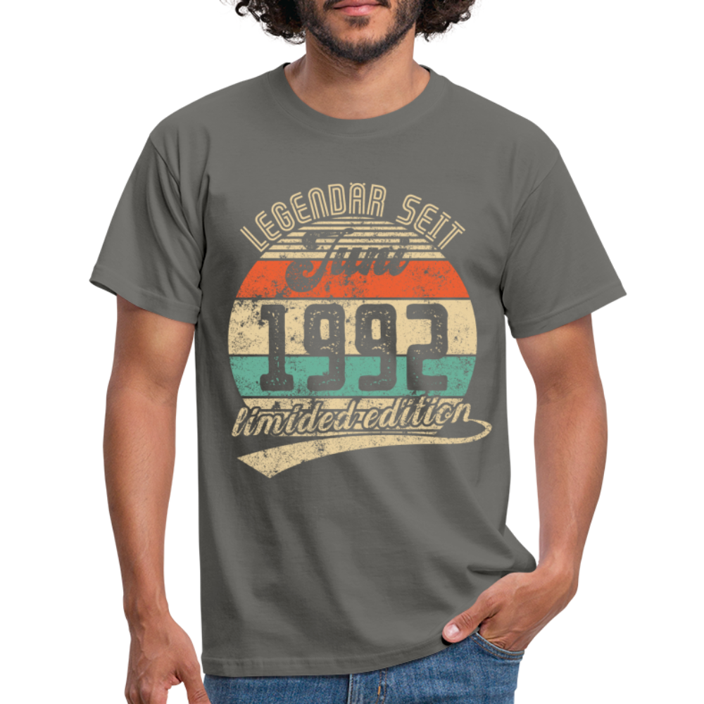 30. Geburtstags Shirt Legendär seit JUNI 1992 Geschenkidee Geschenk T-Shirt - Graphit