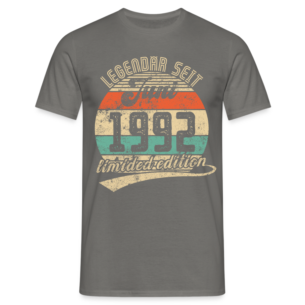 30. Geburtstags Shirt Legendär seit JUNI 1992 Geschenkidee Geschenk T-Shirt - Graphit