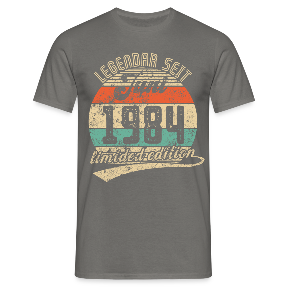 1984 Geburtstags Shirt Legendär seit JUNI 1984 Geschenkidee Geschenk T-Shirt - Graphit