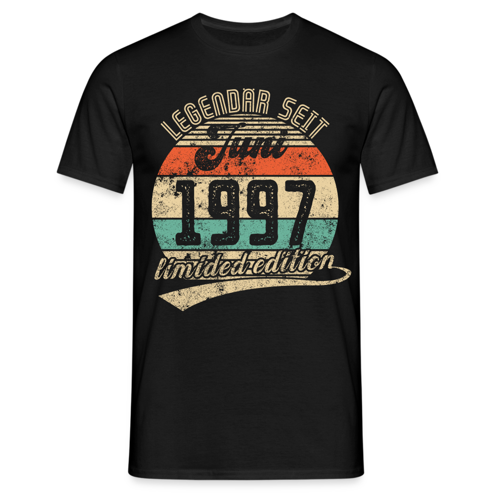 1997 Geburtstags Shirt Legendär seit JUNI 1997 Geschenkidee Geschenk T-Shirt - Schwarz