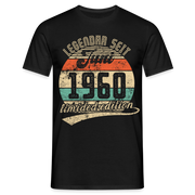 1960 Geburtstags Shirt Legendär seit JUNI 1960 Geschenkidee Geschenk T-Shirt - Schwarz
