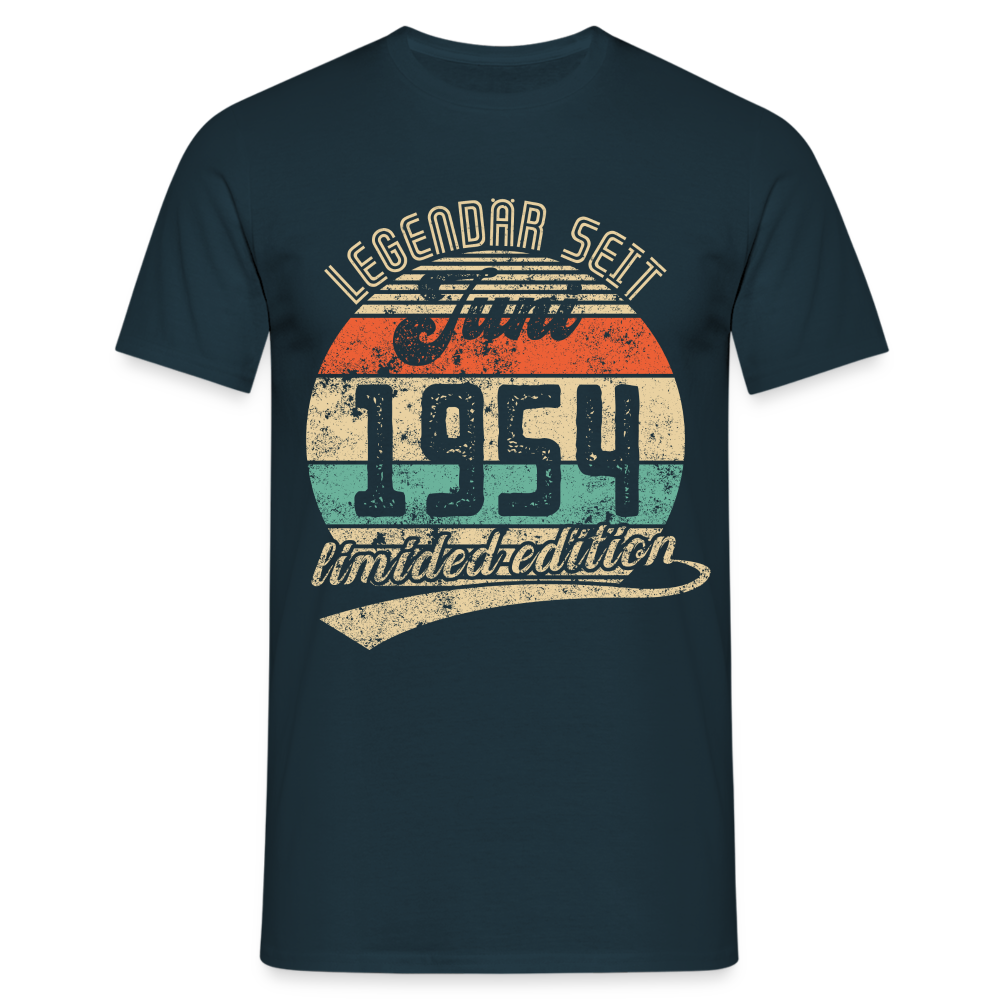 1954 Geburtstags Shirt Legendär seit JUNI 1954 Geschenkidee Geschenk T-Shirt - Navy