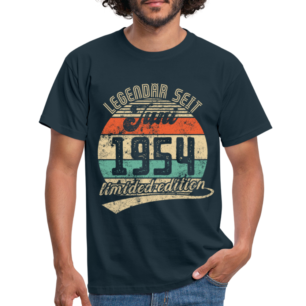 1954 Geburtstags Shirt Legendär seit JUNI 1954 Geschenkidee Geschenk T-Shirt - Navy