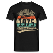 1975 Geburtstags Shirt Legendär seit JUNI 1975 Geschenkidee Geschenk T-Shirt - Schwarz