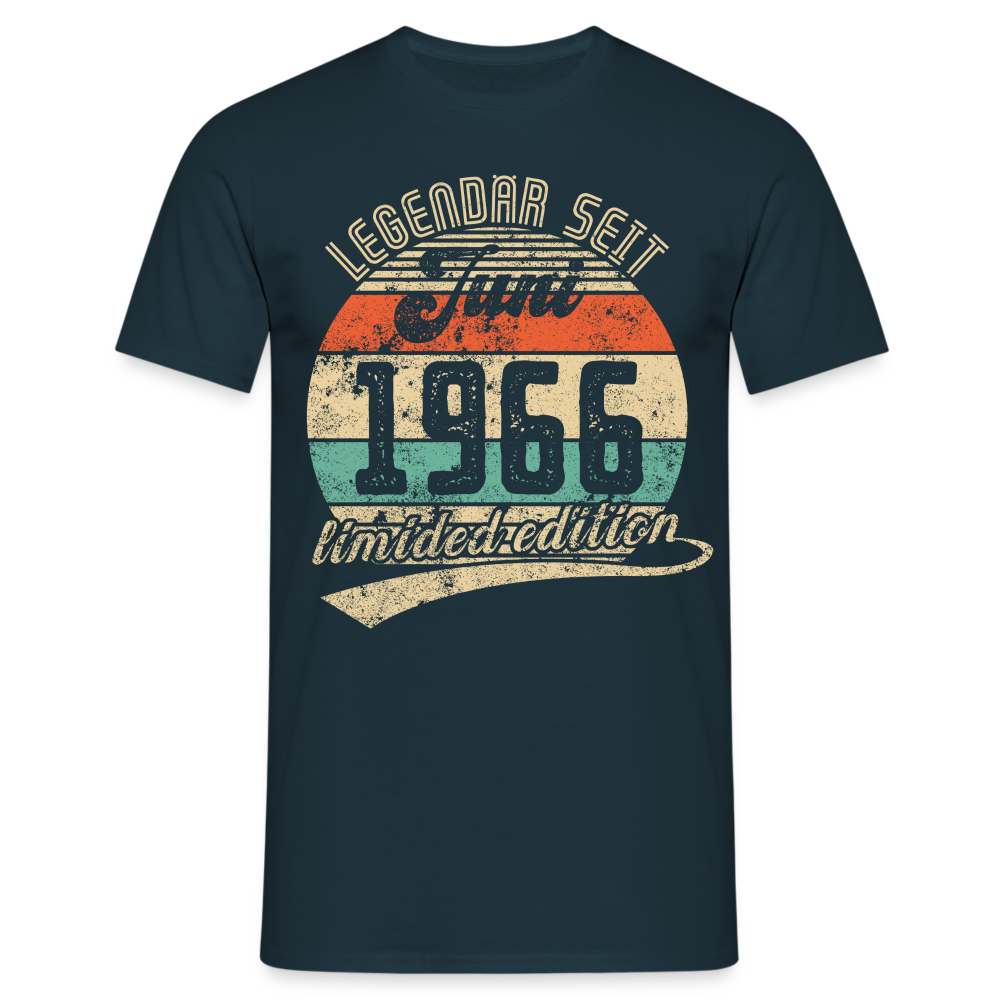 1966 Geburtstags Shirt Legendär seit JUNI 1966 Geschenkidee Geschenk T-Shirt - Navy